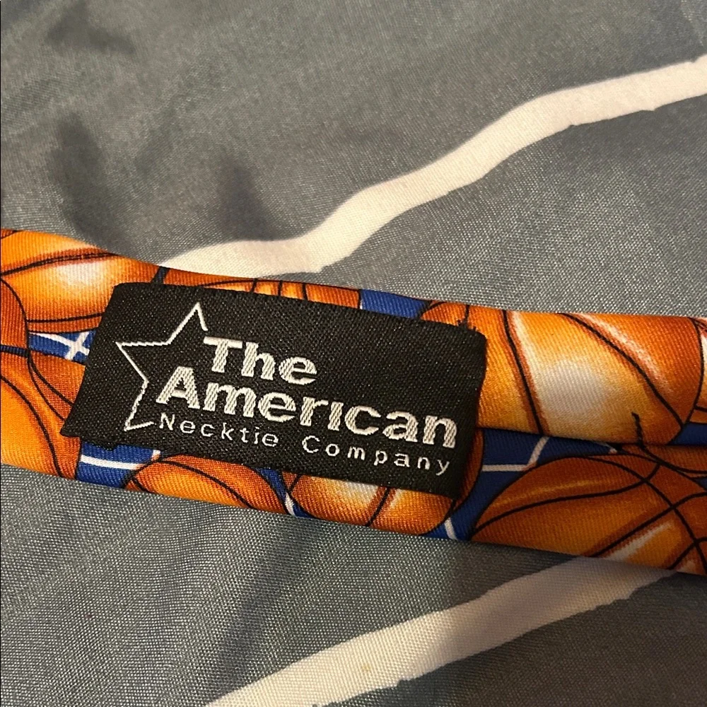 Basketball Patterned Kids Skinny Tie